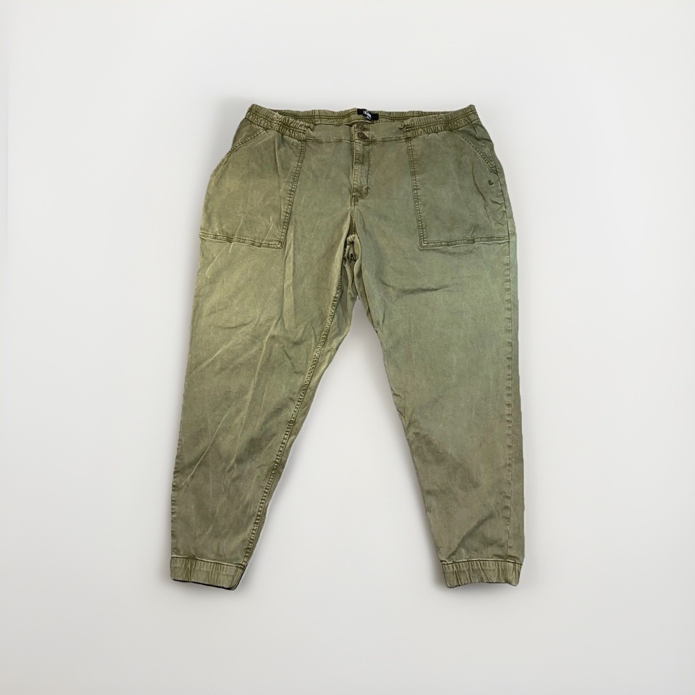Lularoe Magic Waist Size 42x30 Stretch Straight Leg Jeans Olive Green‎ L-162152